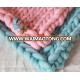 Soft Pure color Merino Wool Chunky Yarn Blanket