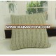 Decorative chunky rib strip knitted cushion covers with metallic yarn