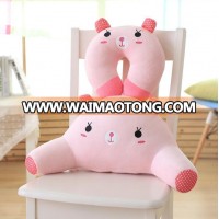 Wholesale custom cartoon plush U pillow waist cushion for gift