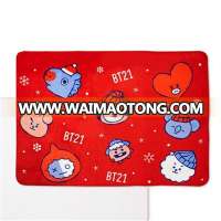 Hot Sale K-POP BTS BT21 Bulletproof Boy Scouts Plush Blanket Soft Nap Blankets Fashion Lovely Teenager Blankets