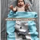 Fashion white bear stereo ear blanket children kids baby knitted blanket