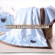 Eco-friendly embroidery cartoon designs microfiber double layers minky baby blanket