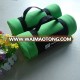 green color polyester polar fleece anti pilling 150D 144F with brand logo customized easy carry portable travel blanket