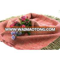 wholesale cheap super soft jacquard military wool blanket