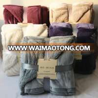 luxury large thick heavy sherpa fleece blanket