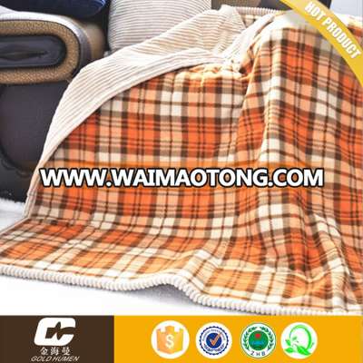 wholesale tartan patterned borrego sherpa blanket soft fleece throw knitting faux fur factory supplier bulk buy china market