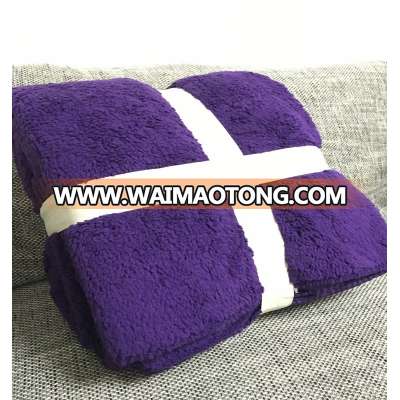 all size polyester popular sale solid warm fleece blanket mink blanket