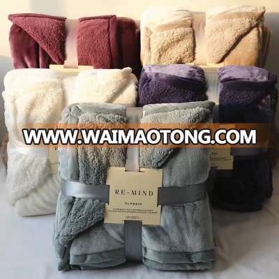 sweet sleeping mink blanket sherpa fleece comfort bed throw wool microplush fabric soft warm fur home textile china supplier