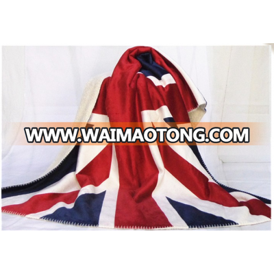 M word British style two sides micro fleece and Sherpa blanket