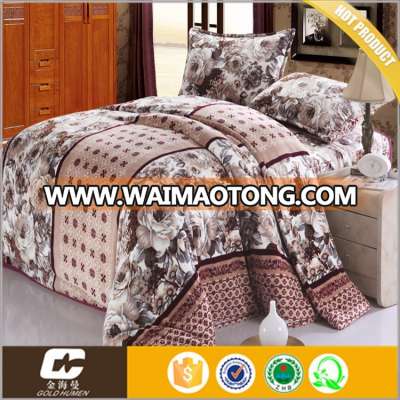 Hot selling printed coral fleece cozy bedding set