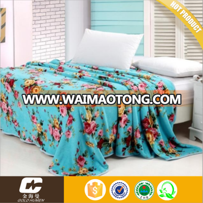 micro fleece feather printed bedding set china factory blanket