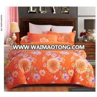 CHINA blanket factory 100% polyester in full bloom 4pc Quilted bedding set