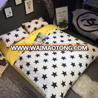 New style wholesale two layers home textiles star printed Bedding Sets