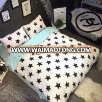 New style wholesale ultra soft polyester home textiles two side star printed Bedding Sets