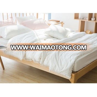 China factory wholesale white pear blossom a ball made of strips of silk quilt bed cover set