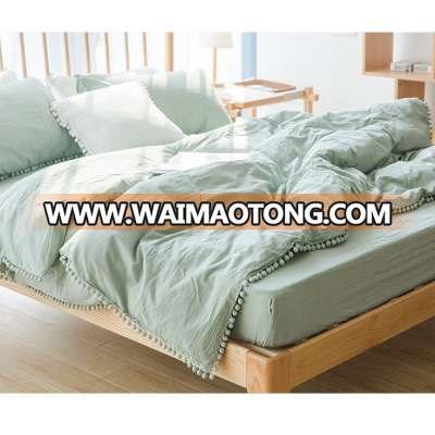 China factory wholesale green dutch hakaze a ball made of strips of silk quilt bed cover set