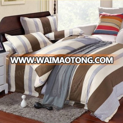 China wholesale Twin Full Queen King Size Satin Striped bed Sheets bed set