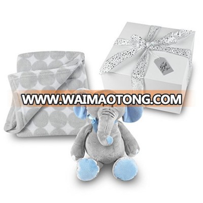 Soft Gray Elephant Security Coral Fleece Blanket