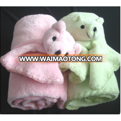 High quality muslin swaddle baby products mink baby blanket with toy made in china factory