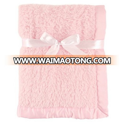 Satin Applique Cute Baby Plush Blanket