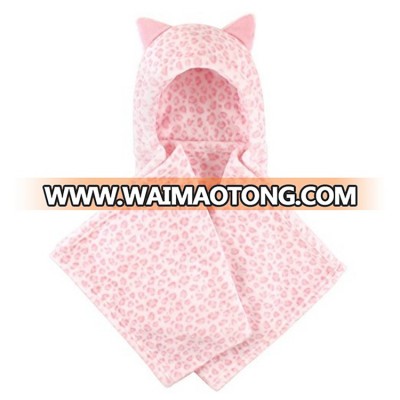 cute animal design coral fleece baby blanket