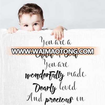 super soft printed words fleece baby blanket