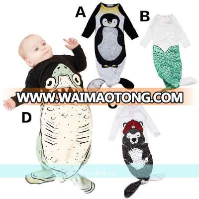 super soft touch 100%cotton fabric fish tail design baby blanket