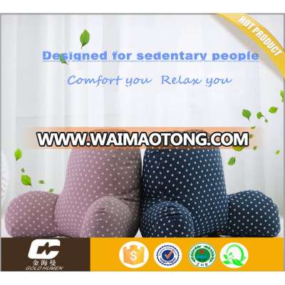 Portable inflatable home & garden wooden travel bed sofa car chair seat Texture pillow cushion