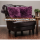 Soft Shaggy Fuzzy Fur Long Faux Fur Purple Throw Pillow case