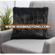 Wholesale Pv Plush Brushing Black Decorative Faux Fur Fabric Throw Pillow