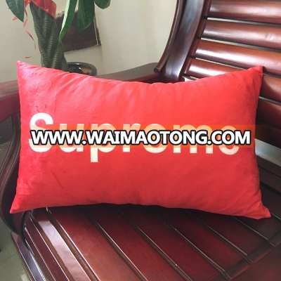 Best Price rectangle shape home or office seat supreme printed micro fleece pillow