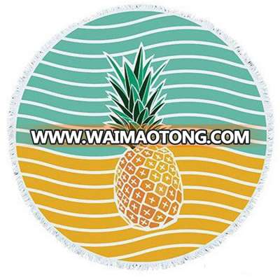 customized digital printed round beach towel