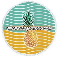 customized digital printed round beach towel