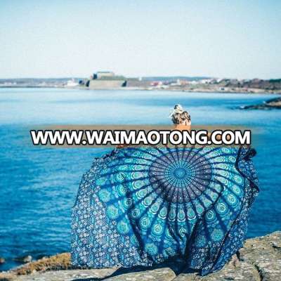 wholesale china factory portable travel individuation round sandbeach blanket