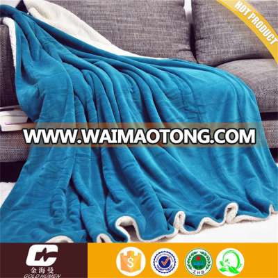 polyester thermal quilted flannel fleece blanket travel blanket