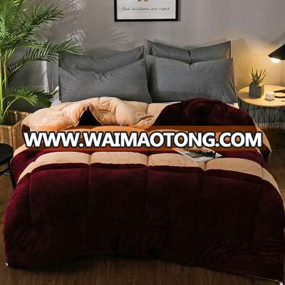 Arabia import cheap high quality soft and warmth flannel fleece quilt home textile