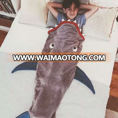 Wholesale Baby gift Super Soft Minky Shark Sleeping Bag for Kids Children comforter