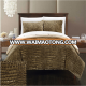 Wholesale Animal Skin Design Queen Comforter Set Gold With White Sheets included