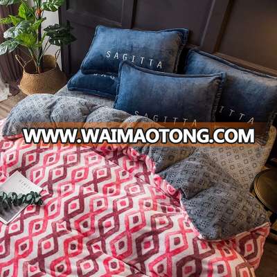 All Season wholesale cheap soft fleece comforter sets bedding