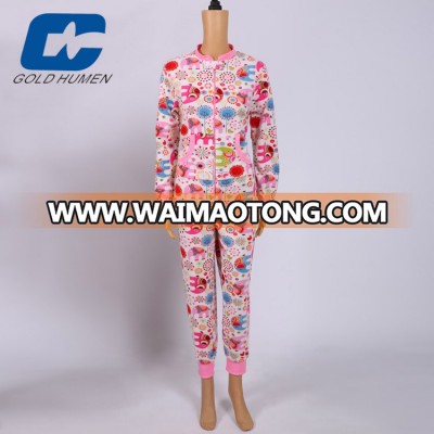 winter custom printed 100% polyester christmas pajamas family