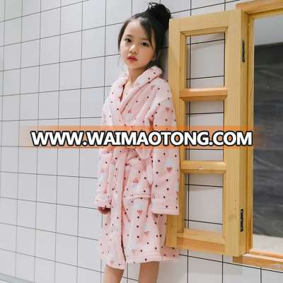 wholesale super soft warmth cute baby gift baby coral fleece pajama bathrobe