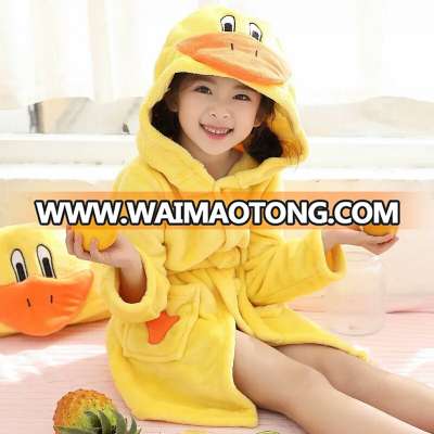 High Quality children coral fleece soft Animal Modeling Baby Bathrobe