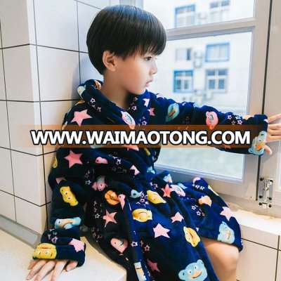 Hot selling lovely printed warmth cute baby gift baby coral fleece pajama