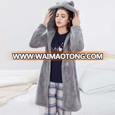 Home textile high quality warmth beatuiful homewear lovely cat pajama