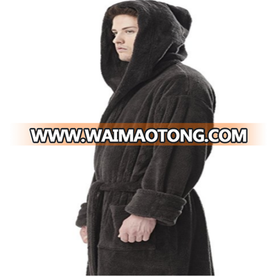 wholesale 100% polyester bathrobe for men robes sexy home mens robe