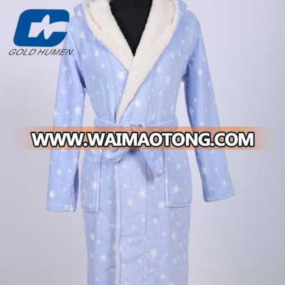 wholesale factory luxury fleece winter adult nightwear