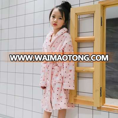 Home Textiles super soft coral fleece baby gift sleepwear children pajama Bathrobe