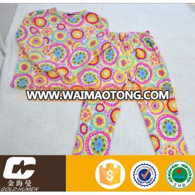 wholesale polar cotton/polyester coral flannel fleece sleepwear pajamas