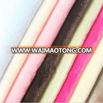 Dyeing Factory Wholesale 100% Polyester Super Soft Solid Flannel Fabric