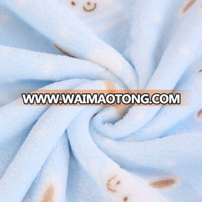 baby velvet brushed reactive printed fabric,flannel fabric for blanket,cloth,bedsheet